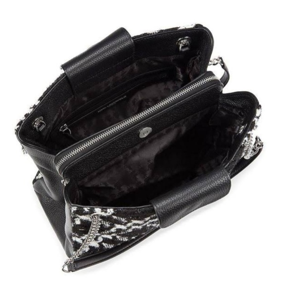 KARL LAGERFELD PARIS | Charlotte Houndstooth Pattern Shoulder Bag - Picture 4 of 7